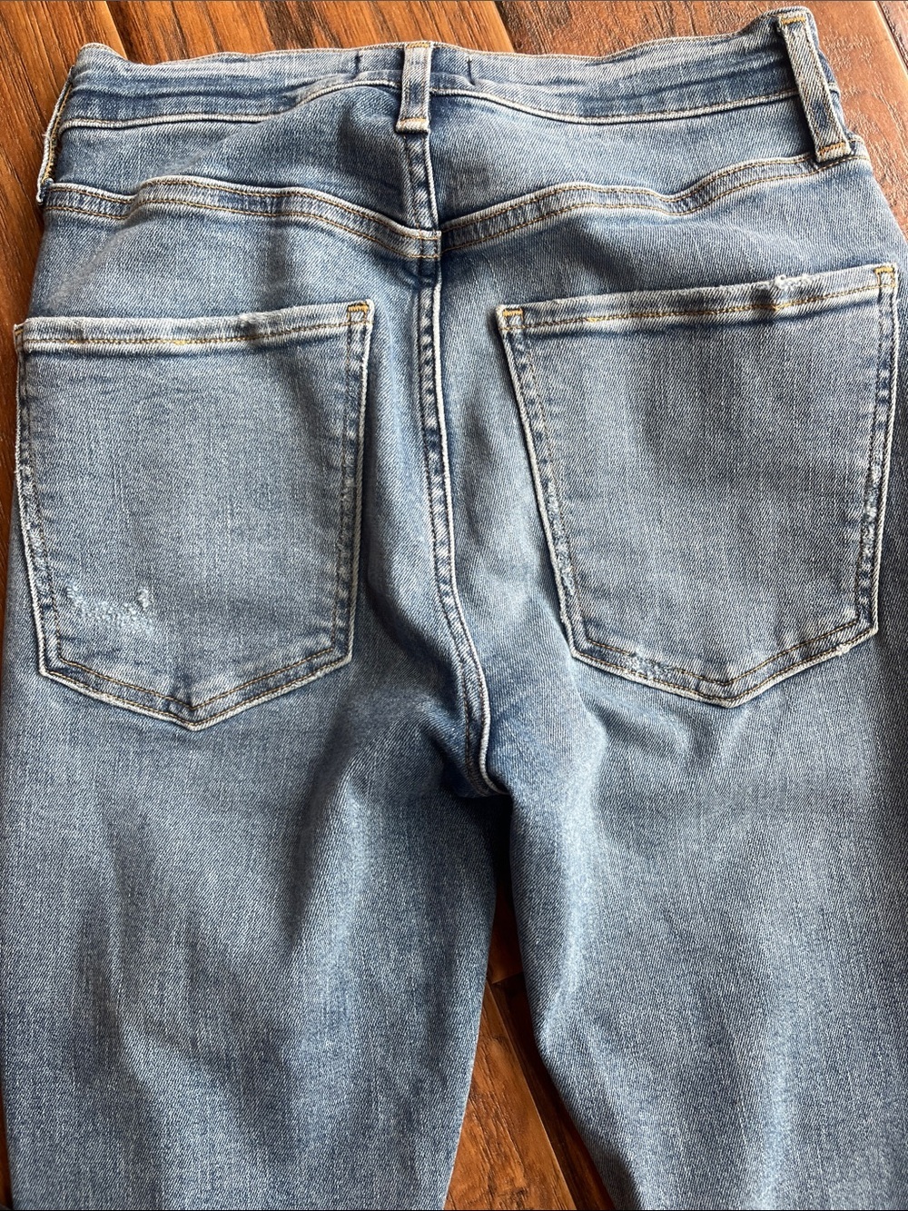 Agolde Light Blue Distressed Skinny Jeans - Size 25 - Picture 7 of 8